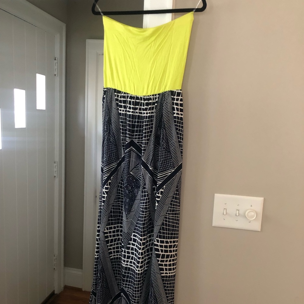 Navy and Chartreuse Maxi